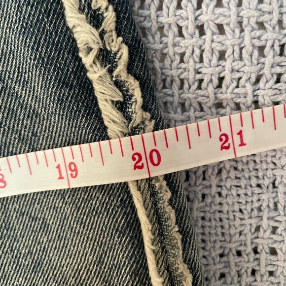 TOPSHOP BRAND HAYDEN FRINGE TRIMMED MID-LONG JEAN DENIM PENCIL SKIRT M - Picture 11 of 12